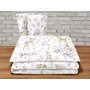 Lenjerie patut cu 3 piese, MimiNu, Pentru patut 120x60 cm, Cu protectie laterala, Din bumbac certificat Oeko Tex Standard 100, Sweet Deer Pink - 2