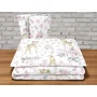 Lenjerie patut cu 3 piese, MimiNu, Pentru patut 120x60 cm, Cu protectie laterala, Din bumbac certificat Oeko Tex Standard 100, Sweet Deer Pink - 2