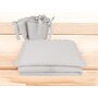 Lenjerie patut cu 3 piese, MimiNu, Pentru patut 120x60 cm, Cu volanase, Cu protectie laterala, Din bumbac certificat Oeko Tex Standard 100, Colectia Royal, Grey - 2