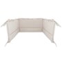 Lenjerie patut cu 3 piese, MimiNu, Pentru patut 120x60 cm, Cu volanase, Cu protectie laterala, Din bumbac certificat Oeko Tex Standard 100, Colectia Royal, Beige - 5