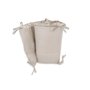 Lenjerie patut cu 3 piese, MimiNu, Pentru patut 120x60 cm, Cu volanase, Cu protectie laterala, Din bumbac certificat Oeko Tex Standard 100, Colectia Royal, Beige - 2