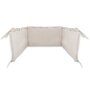 Lenjerie patut cu 3 piese, MimiNu, Pentru patut 120x60 cm, Cu volanase, Cu protectie laterala, Din bumbac certificat Oeko Tex Standard 100, Colectia Royal, Beige - 3