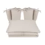 Lenjerie patut cu 4 piese, MimiNu, Pentru patut 120x60 cm, Cu doua protectii laterale, Cu volanase, Din bumbac certificat Oeko Tex Standard 100, Colectia Royal, Beige - 1
