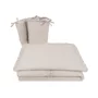 Lenjerie patut cu 4 piese, MimiNu, Pentru patut 120x60 cm, Cu doua protectii laterale, Cu volanase, Din bumbac certificat Oeko Tex Standard 100, Colectia Royal, Beige - 2