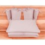 Lenjerie patut cu 4 piese, MimiNu, Pentru patut 120x60 cm, Cu doua protectii laterale, Cu volanase, Din bumbac certificat Oeko Tex Standard 100, Colectia Royal, Powder Pink - 2