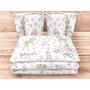 Lenjerie patut cu 4 piese, MimiNu, Pentru patut 120x60 cm, Cu doua protectii laterale, Din bumbac certificat Oeko Tex Standard 100, Sweet Deer Pink - 2