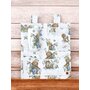Organizator pentru patut si leagan, MimiNu, Din bumbac certificat Oeko Tex Standard 100, 3 compartimente, 53x46 cm, Design, Let's Go Blue - 2