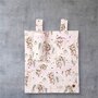 Organizator pentru patut si leagan, MimiNu, Din bumbac certificat Oeko Tex Standard 100, 3 compartimente, 53x46 cm, Design, Little Ballerina Pink - 3