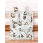 Organizator pentru patut si leagan, MimiNu, Din bumbac certificat Oeko Tex Standard 100, 3 compartimente, 53x46 cm, Design, Pirates Natural - 2