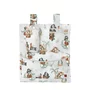 Organizator pentru patut si leagan, MimiNu, Din bumbac certificat Oeko Tex Standard 100, 3 compartimente, 53x46 cm, Design, Pirates Natural - 1