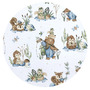 MimiNu - Paturica de infasat cu doua fete, Cu multiple utilizari, Cu inchidere arici velcro, Dimensiune 75x75 cm, Din bumbac certificat Oeko Tex Standard 100, Design, Let's Go Blue - 2