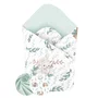 Paturica de infasat, MimiNu, Cu doua fete, Cu multiple utilizari, Cu inchidere arici velcro, Dimensiune 75x75 cm, Din bumbac certificat Oeko Tex Standard 100, Lulu Natural