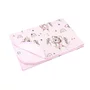 Paturica moale, MimiNu, Cu doua fete, Dimensiune 75x100 cm, Din bumbac certificat Oeko Tex Standard 100, Design, Little Ballerina Pink