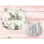 Perna bebelusi, MimiNu, Ursulet, Multifunctionala, Cu doua fete, Tesatura pufoasa minky si bumbac, Materiale certificate Oeko Tex Standard 100, Design, Minky Calm Forest Natural - 2