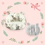Perna bebelusi, MimiNu, Ursulet, Multifunctionala, Cu doua fete, Tesatura pufoasa minky si bumbac, Materiale certificate Oeko Tex Standard 100, Design, Minky Calm Forest Natural - 3