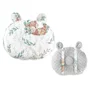 Perna bebelusi, MimiNu, Ursulet, Multifunctionala, Cu doua fete, Tesatura pufoasa minky si bumbac, Materiale certificate Oeko Tex Standard 100, Minky Cold Mint/ Lulu Natural