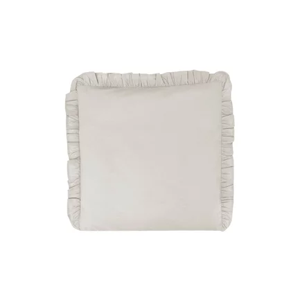 Perna clasica de dormit, MimiNu, Cu husa detasabila cu fermoar, Din bumbac certificat Oeko Tex Standard 100, 40x40 cm, Colectia Royal, Beige