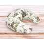 Perna pentru alaptat, MimiNu, Din bumbac certificat Oeko Tex Standard 100, Cu husa detasabila, Cu fermoar securizat, Circumferinta 155 cm, Design, Calm Forest Natural - 2
