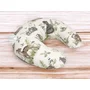 Perna pentru alaptat, MimiNu, Din bumbac certificat Oeko Tex Standard 100, Cu husa detasabila, Cu fermoar securizat, Circumferinta 155 cm, Design, Calm Forest Natural - 2