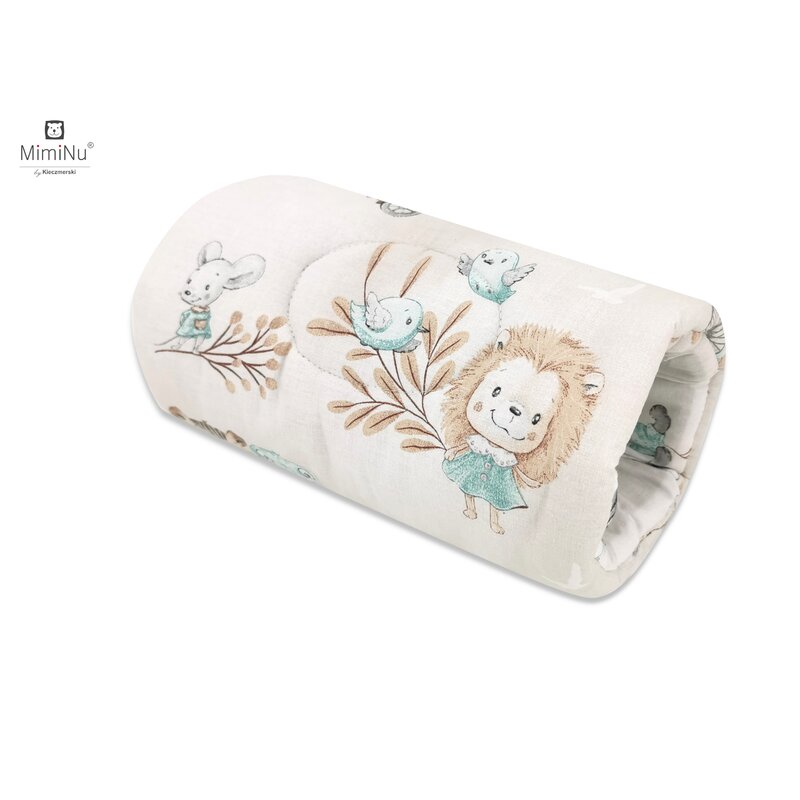Miminu - perna pentru alaptat tip manson, din bumbac certificat oeko tex standard 100, 25 cm, zoo on bikes nugat