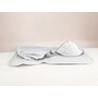 Prosop cu gluga, MimiNu, Mare, Dimensiune 100x100 cm, Din bumbac si thermo fleece, Materiale certificate Oeko Tex Standard 100, Mini Gray Stars - 2