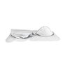 Prosop cu gluga, MimiNu, Mare, Dimensiune 100x100 cm, Din bumbac si thermo fleece, Materiale certificate Oeko Tex Standard 100, Mini Gray Stars - 1