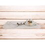 Prosop cu gluga, MimiNu, Mare, Dimensiune 100x100 cm, Din bumbac si thermo fleece, Materiale certificate Oeko Tex Standard 100, Teddy Bear On Moon - 2