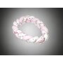 Protectie laterala, MimiNu, Pentru patut bebe, Tip Bumper impletit, Din bumbac, Din materiale certificate Oeko Tex Standard 100, Lungime 220 cm, Pink Ballerina - 2