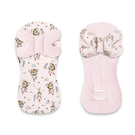 MimiNu - Protectie textila pentru carucior, scaun auto si scaun de bicicleta, Cu perna Butterfly, Materiale certificate Oeko Tex Standard 100, Minky Little Ballerina Pink