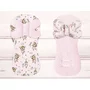 Protectie textila, MimiNu, Pentru carucior, scaun auto si scaun de bicicleta, Cu perna Butterfly, Materiale certificate Oeko Tex Standard 100, Minky Little Ballerina Pink - 2
