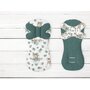 Protectie textila, MimiNu, Pentru carucior, scaun auto si scaun de bicicleta, Cu perna Butterfly, Materiale certificate Oeko Tex Standard 100, Minky Sweet Deer Mint - 2