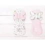 Protectie textila, MimiNu, Pentru carucior, scaun auto si scaun de bicicleta, Cu perna Butterfly, Materiale certificate Oeko Tex Standard 100, Minky Sweet Deer Pink - 2