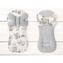 Protectie textila, MimiNu, Pentru carucior, scaun auto si scaun de bicicleta, Cu perna Butterfly, Materiale certificate Oeko Tex Standard 100, Minky Zoo on Bikes Beige - 2