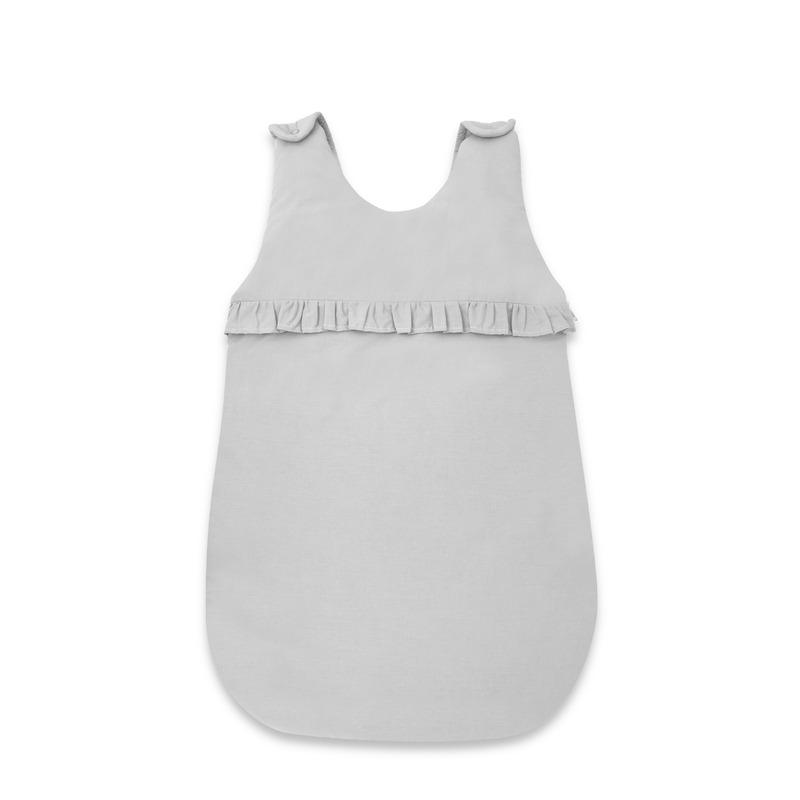 Miminu Sac De Dormit Pentru Bebelusi De Iarna Cu Volanase Din Bumbac Certificat Oeko Tex Standard 100 Cu Fermoar Lateral Cu Capse Pe Umar 70 Cm 0 6 Luni 2.5 Tog Colectia Royal Grey