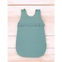 Sac de dormit, MimiNu, Pentru bebelusi, De iarna, Cu volanase, Din bumbac, Cu fermoar lateral, Cu capse pe umar, 70 cm, 0 - 6 luni, 2.5 Tog, Colectia Royal, Nepal Green - 2