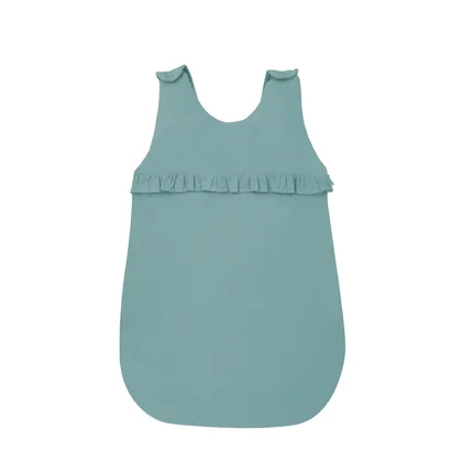 Sac de dormit, MimiNu, Pentru bebelusi, De iarna, Cu volanase, Din bumbac, Cu fermoar lateral, Cu capse pe umar, 70 cm, 0 - 6 luni, 2.5 Tog, Colectia Royal, Nepal Green