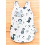 Sac de dormit, MimiNu, Pentru bebelusi, De iarna, Din bumbac certificat Oeko Tex Standard 100, Cu fermoar lateral, Cu capse pe umar, 70 cm, 0 - 6 luni, 2.5 Tog, Dino Granat - 2