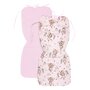 Salteluta pentru carucior, MimiNu, Reversibila, Cu doua fete, Din catifea si bumbac, Materiale certificate Oeko Tex Standard 100, 78 x 34 cm, Minky Little Ballerina Pink - 1