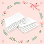Set 10 scutece tetra, MimiNu, Din bumbac, Refolosibile, Cu multiple intrebuintari, Dimensiune 70x80 cm, Din bumbac certificat Oeko Tex Standard 100, Alb - 2