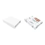Set 2 cearceafuri cu elastic, MimiNu, Pentru patut leagan sau patut co-sleeper, 90x50 cm, Din bumbac, Material certificat Oeko Tex Standard 100, White and Lulu Natural - 1