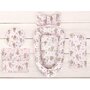 Set 4 in 1 Cosulet bebelus, MimiNu, Baby Cocoon 75x55 cm, Husa bumbac, Din bumbac certificat Oeko Tex Standard 100, Cu paturica 50x70 cm, Cu salteluta, Cu perna fluture, Design, Little Ballerina Pink - 2