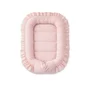 Set 4 in 1 Cosulet bebelus, MimiNu, Baby Cocoon 75x55 cm, Cu volanase, Husa bumbac, Din bumbac certificat Oeko Tex Standard 100, Cu paturica cu volanase 50x70 cm, Cu salteluta, Cu perna fluture, Colectia Royal, Powder Pink - 3