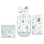 Set 4 in 1 Cosulet bebelus, MimiNu, Baby Cocoon 75x55 cm, Husa bumbac, Din bumbac certificat Oeko Tex Standard 100, Cu paturica 50x70 cm, Cu salteluta, Cu perna fluture, Lulu Natural - 1