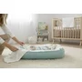 Set 4 in 1 Cosulet bebelus, MimiNu, Baby Cocoon 75x55 cm, Husa bumbac, Din bumbac certificat Oeko Tex Standard 100, Cu paturica 50x70 cm, Cu salteluta, Cu perna fluture, Lulu Natural - 2