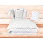 Lenjerie patut cu 5 piese, MimiNu, Pentru patut 120x60 cm, Cu pilota si perna, Din bumbac certificat Oeko Tex Standard 100, Mini Gray Stars - 2