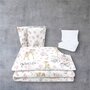 Lenjerie patut cu 5 piese, MimiNu, Pentru patut 120x60 cm, Cu pilota si perna, Din bumbac certificat Oeko Tex Standard 100, Sweet Deer Pink - 2