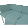 Lenjerie patut cu 5 piese, MimiNu, Pentru patut 120x60 cm, Cu volanase, Cu pilota si perna, Din bumbac certificat Oeko Tex Standard 100, Colectia Royal, Nepal Green - 2