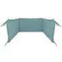 Lenjerie patut cu 5 piese, MimiNu, Pentru patut 120x60 cm, Cu volanase, Cu pilota si perna, Din bumbac certificat Oeko Tex Standard 100, Colectia Royal, Nepal Green - 4