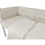 Lenjerie patut cu 5 piese, MimiNu, Pentru patut 120x60 cm, Cu volanase, Cu pilota si perna, Din bumbac certificat Oeko Tex Standard 100, Colectia Royal, Beige - 3