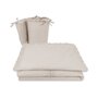 Lenjerie patut cu 5 piese, MimiNu, Pentru patut 120x60 cm, Cu volanase, Cu pilota si perna, Din bumbac certificat Oeko Tex Standard 100, Colectia Royal, Beige - 3